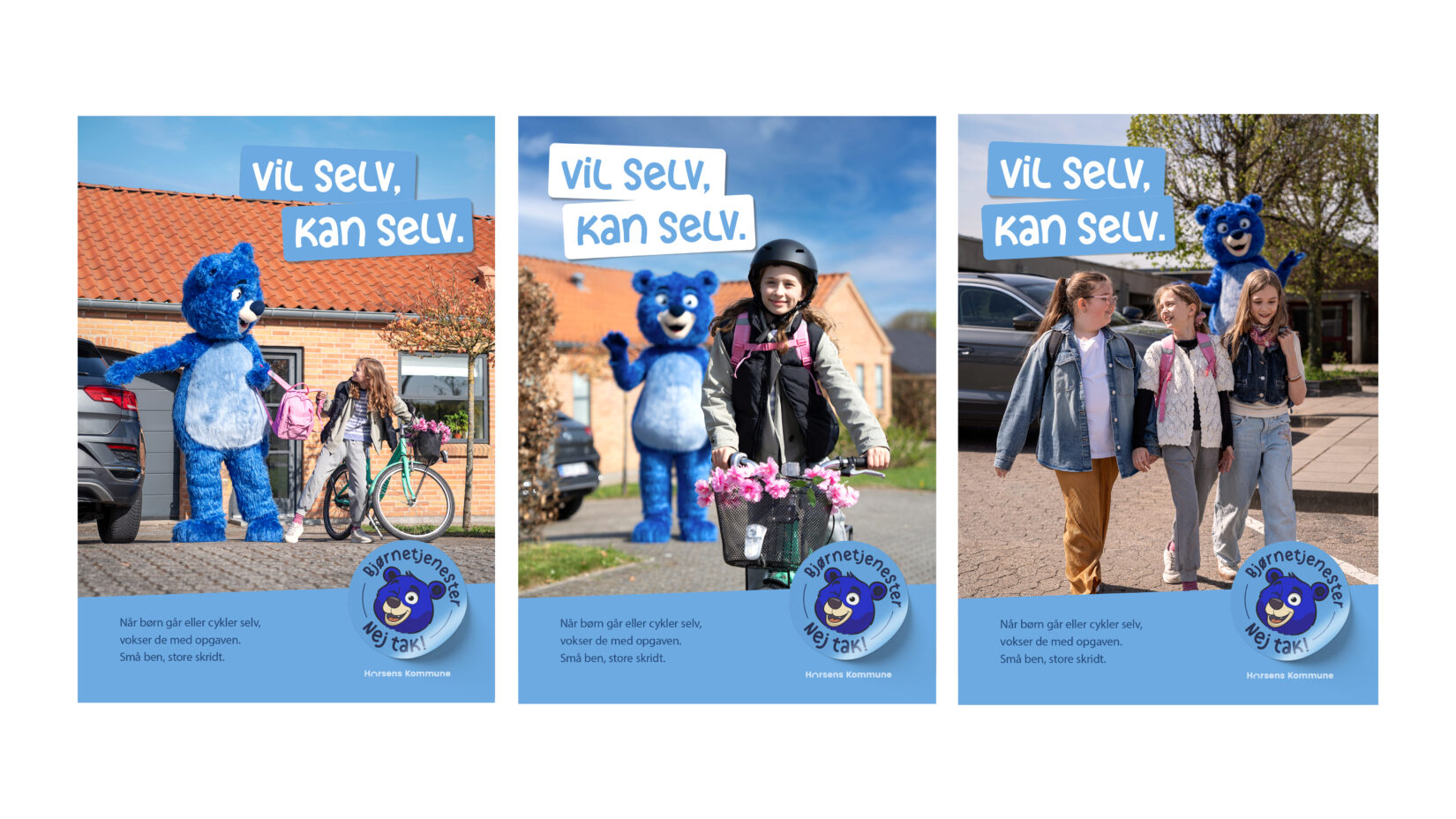 Plakat fra kampagne for Horsens Kommune udviklet med samlet visuel identitet
