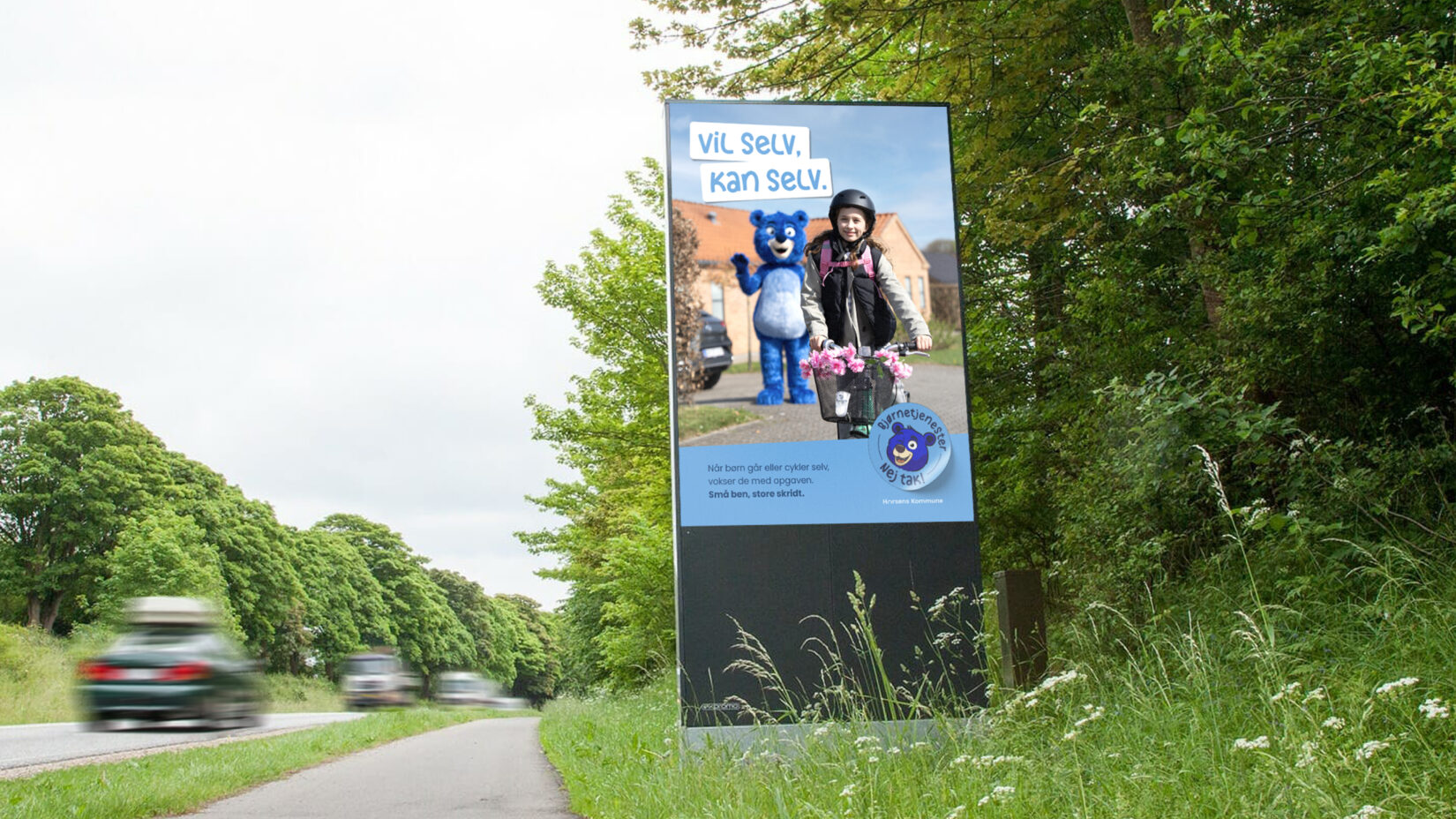 Plakat fra kampagne for Horsens Kommune udviklet med samlet visuel identitet
